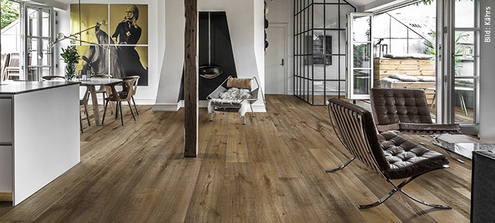Hochwertiger Parkettfußboden im Wohnbereich